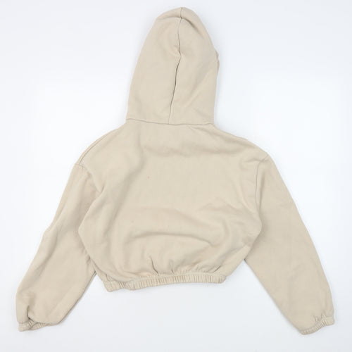 Zara Women's Beige Pullover Hoodie Size 12 Casual