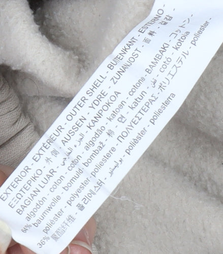 Zara Women's Beige Pullover Hoodie Size 12 Casual