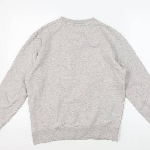 Schott Men's Grey Crew Neck Pullover Sweatshirt Size S