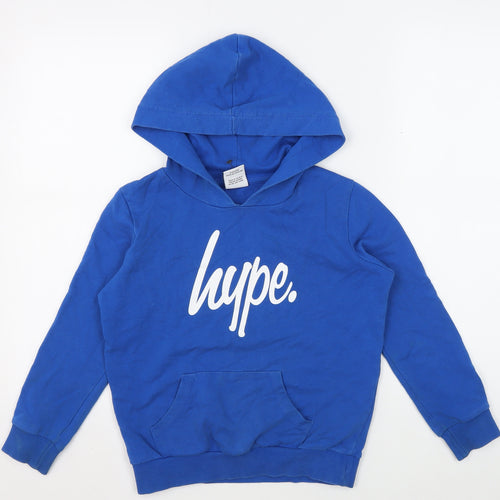Hype Boys Blue Pullover Hoodie, 9-10 Years, Logo, Casual Wear