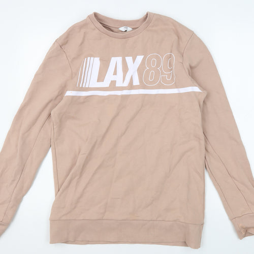 Next Beige Men's Sweatshirt, Medium, Graphic College Style