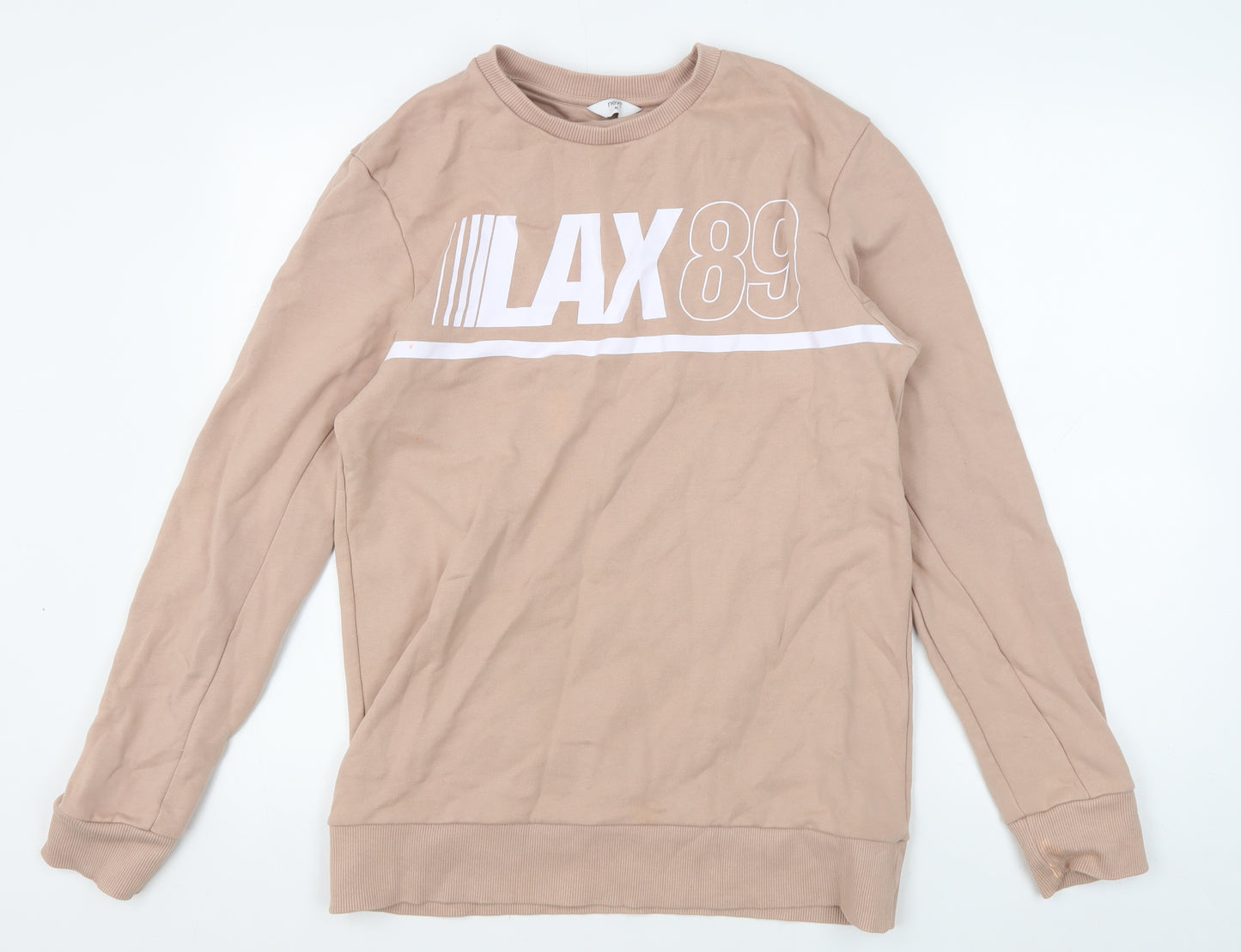 Next Beige Men's Sweatshirt, Medium, Graphic College Style