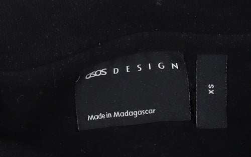 ASOS DESIGN Men's Black XS Henley Sweatshirt