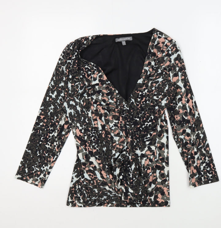 Laura Ashley Women’s Multicoloured Animal Print Wrap Blouse