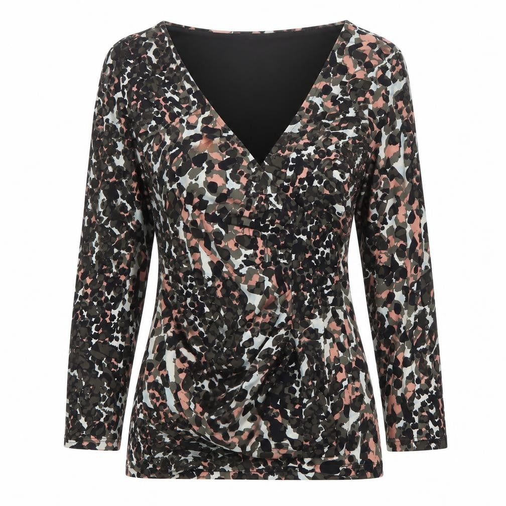Laura Ashley Women’s Multicoloured Animal Print Wrap Blouse