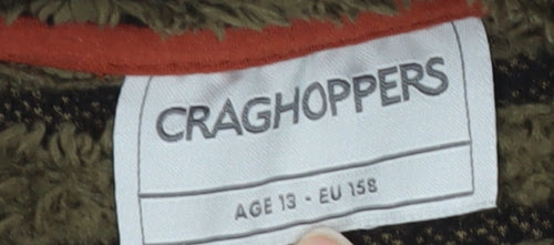 Craghoppers Boys Green Striped Fleece Sweatshirt 13