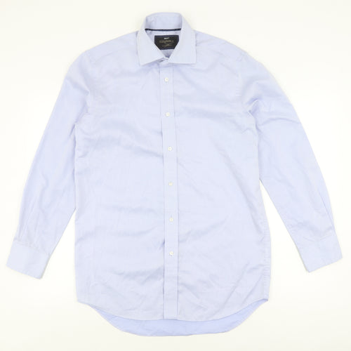 Paul Costelloe Men's Blue Long Sleeve Shirt Size 15
