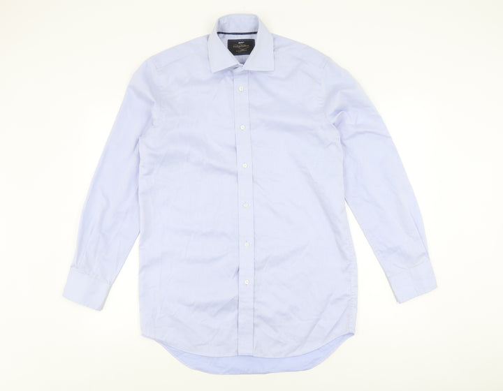 Paul Costelloe Men's Blue Long Sleeve Shirt Size 15