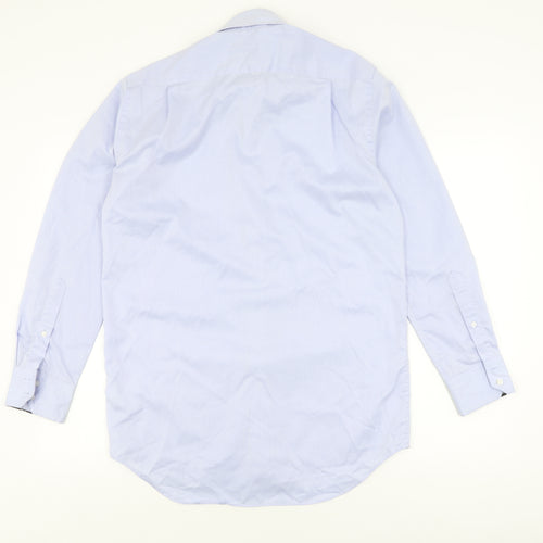Paul Costelloe Men's Blue Long Sleeve Shirt Size 15
