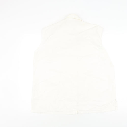 Golden Falcon Women's Ivory Sleeveless Button-Up 2XL