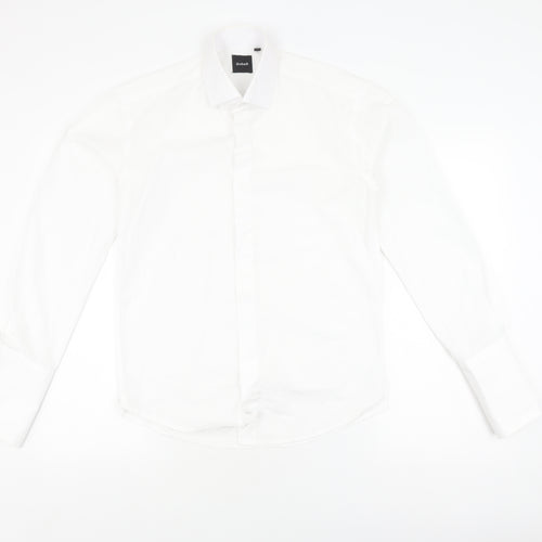 Dobell Men’s White 14 Dress Shirt Long Sleeve Formal