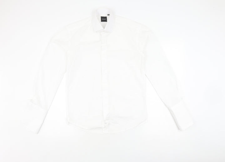 Dobell Men’s White 14 Dress Shirt Long Sleeve Formal