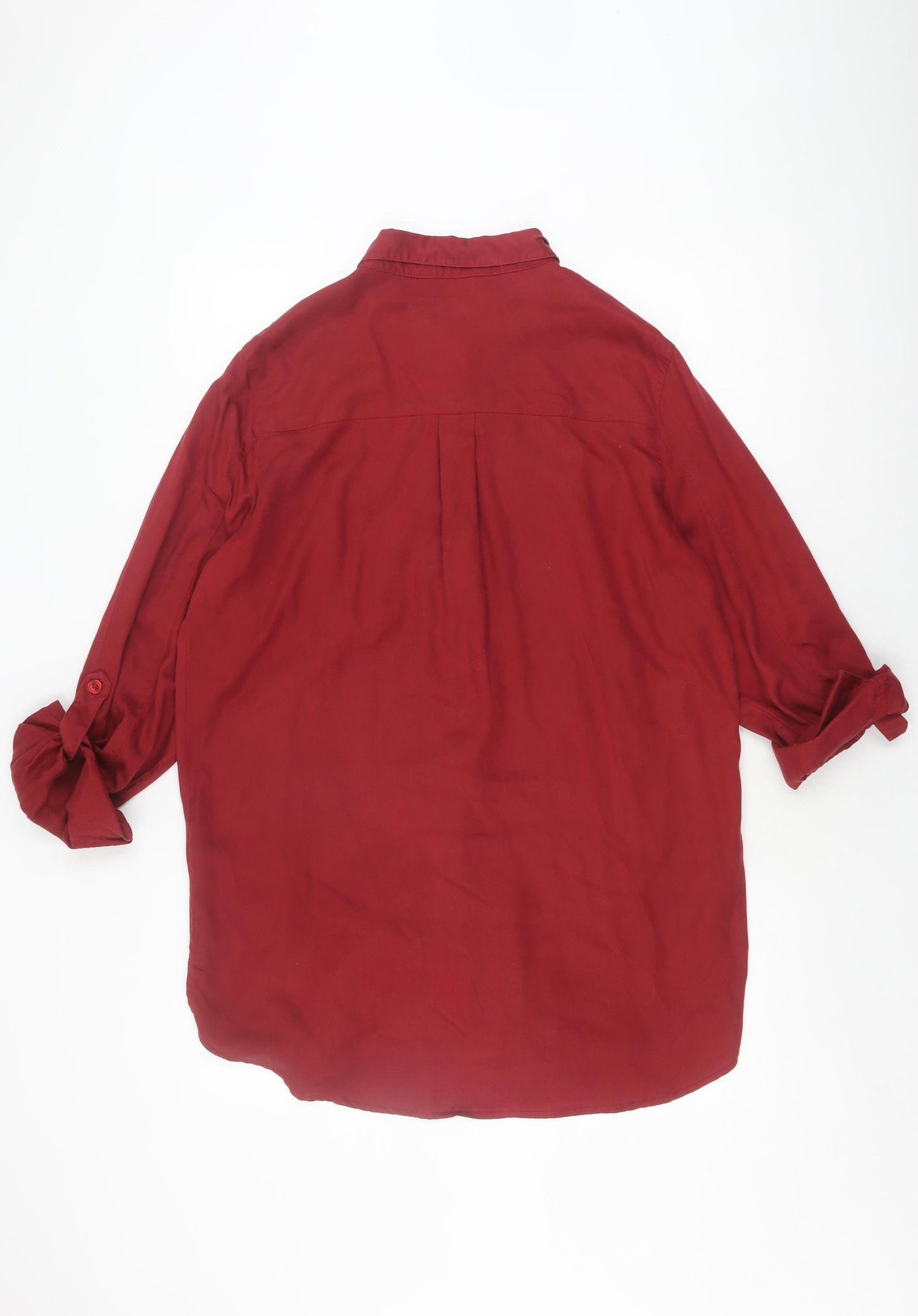Lipsy Women's Red Long Sleeve Button-Up Shirt