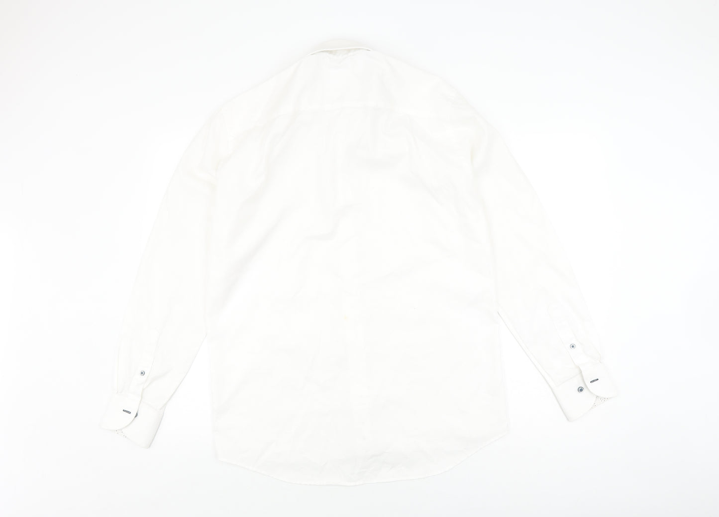 Paul Costelloe Men's White Classic Fit Button-Up Shirt 15.5