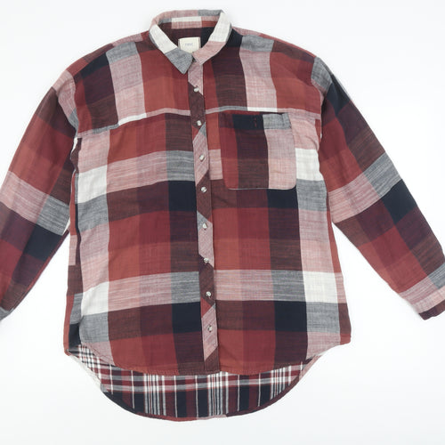 Next Women's Multicoloured Plaid Button-Up Shirt