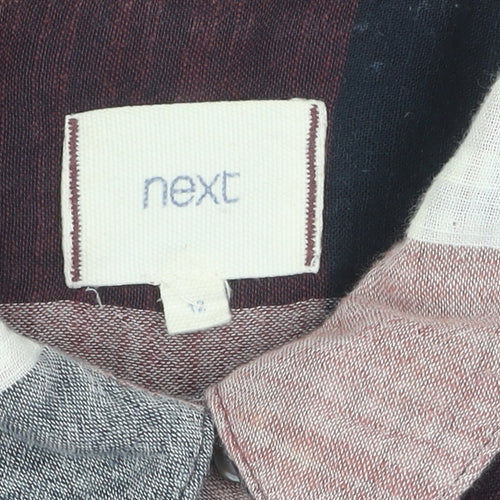 Next Women's Multicoloured Plaid Button-Up Shirt