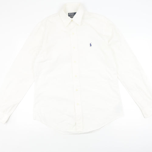 Polo Ralph Lauren White Men's Cotton Shirt M Regular