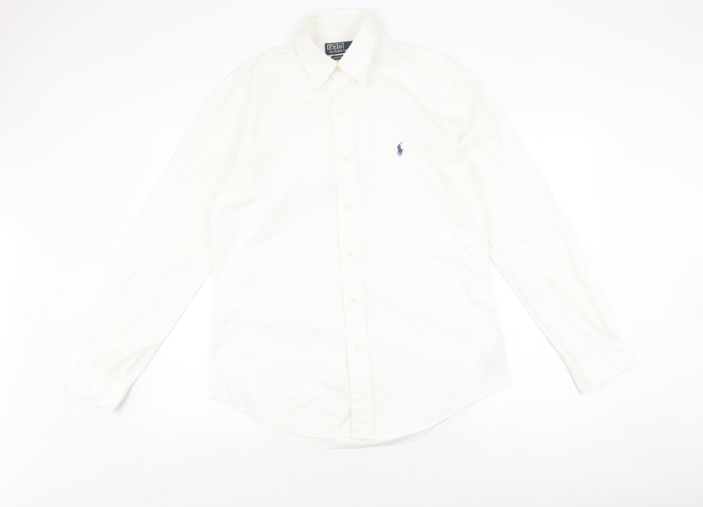 Polo Ralph Lauren White Men's Cotton Shirt M Regular