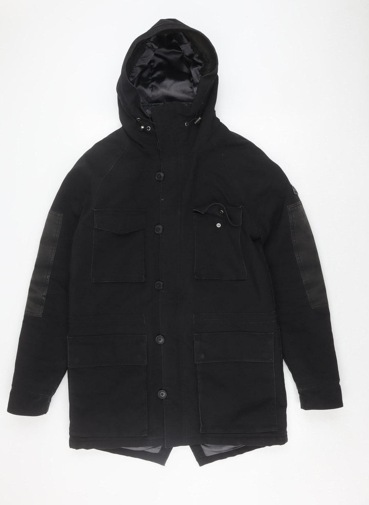 IKKS Men's Black Military Jacket Size M