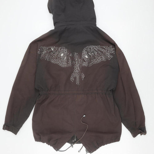Pepe Jeans Women's Brown Parka Jacket, Size S, Winter Ready