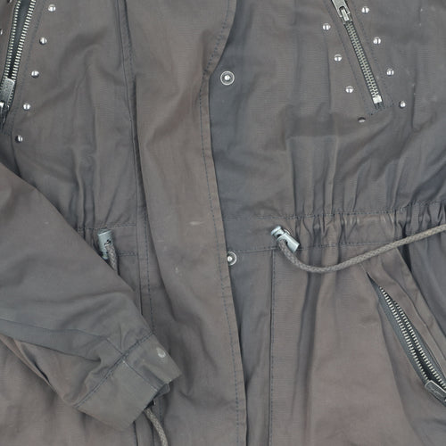 Pepe Jeans Women's Brown Parka Jacket, Size S, Winter Ready