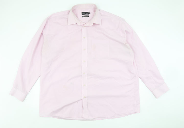 Double TWO Men's Pink Regular Fit Long Sleeve Shirt