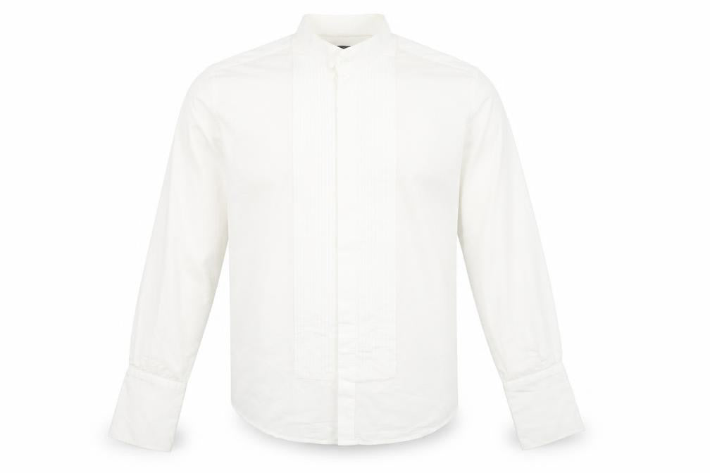 Dobell Men's White Extra-Slim Dress Shirt 17.5