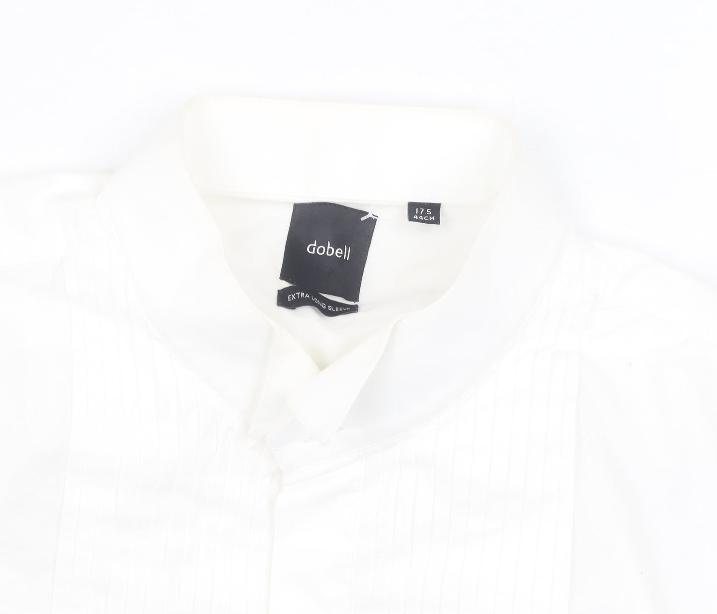Dobell Men's White Extra-Slim Dress Shirt 17.5
