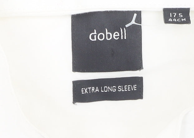 Dobell Men's White Extra-Slim Dress Shirt 17.5