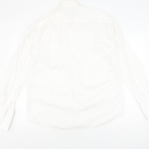 Moss Bros Men's White Formal Dress Shirt Size 16