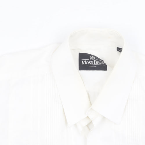 Moss Bros Men's White Formal Dress Shirt Size 16