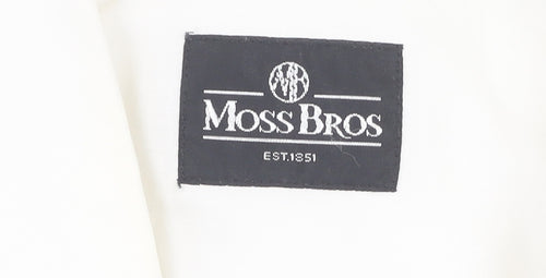 Moss Bros Men's White Formal Dress Shirt Size 16