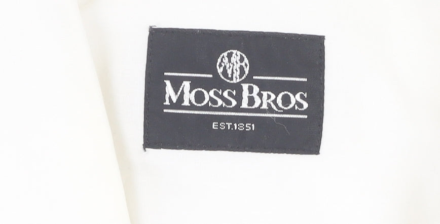 Moss Bros Men's White Formal Dress Shirt Size 16