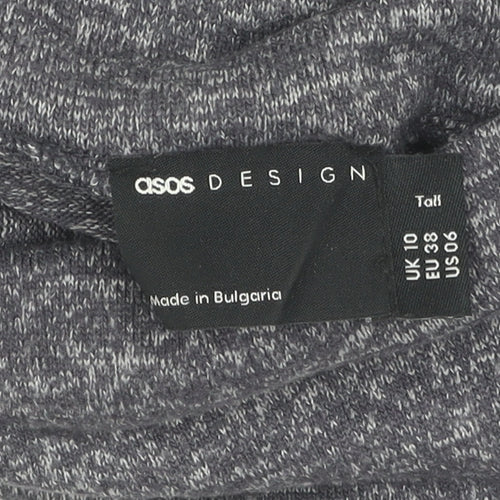 ASOS DESIGN Women’s Grey High Neck Jumper Dress, Size 10