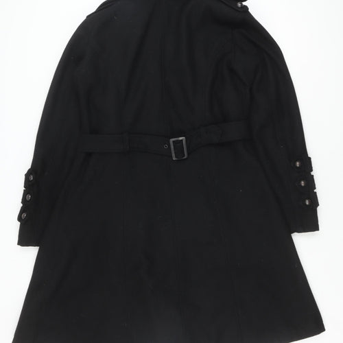 Gothicana by EMP Women's Black Wool Belted Coat L