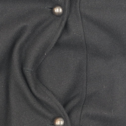 Gothicana by EMP Women's Black Wool Belted Coat L