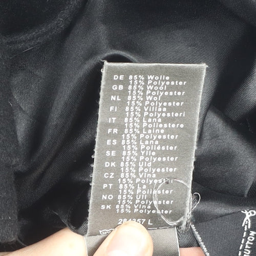 Gothicana by EMP Women's Black Wool Belted Coat L