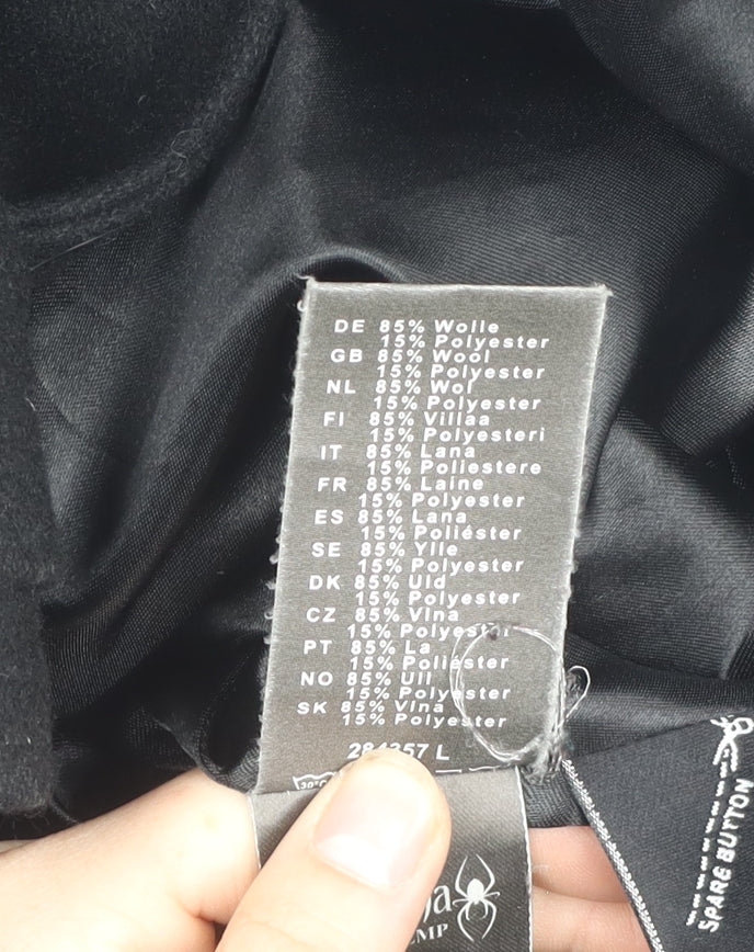 Gothicana by EMP Women's Black Wool Belted Coat L