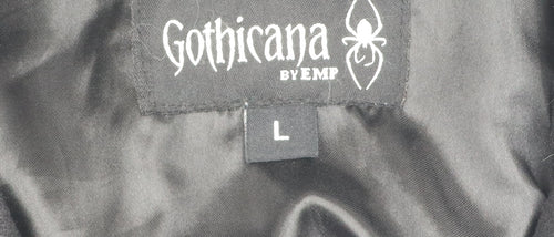 Gothicana by EMP Women's Black Wool Belted Coat L