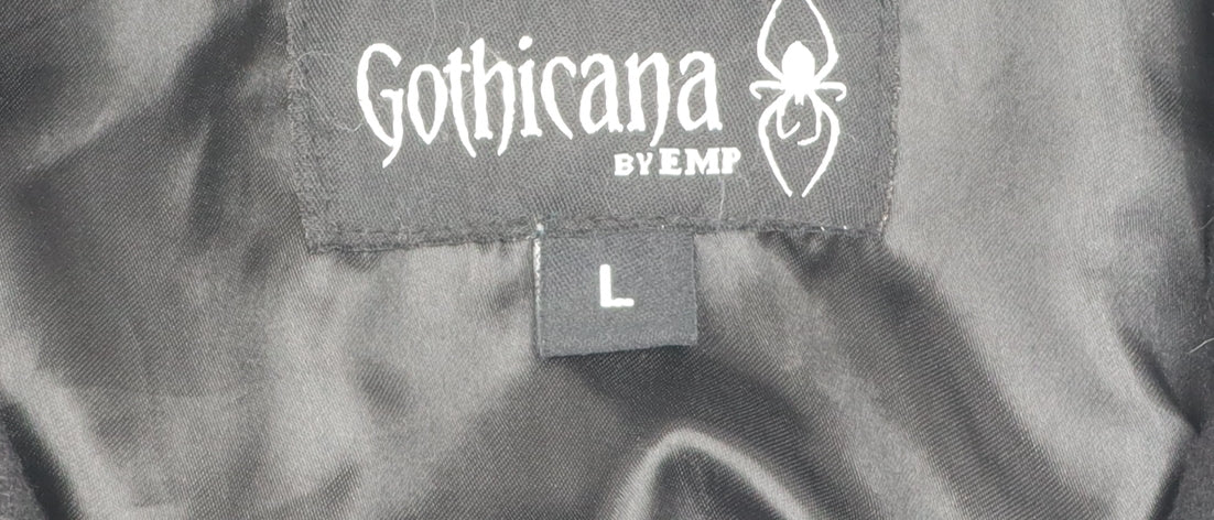 Gothicana by EMP Women's Black Wool Belted Coat L