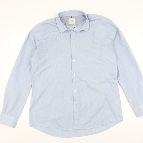 Next Men's Blue Slim Fit Button-Up Shirt 17