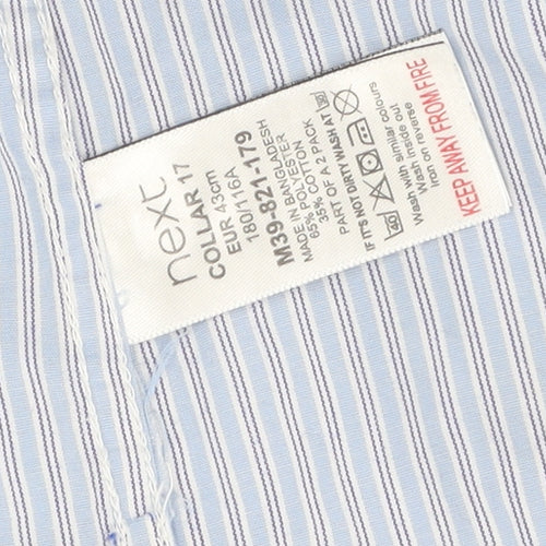 Next Men's Blue Slim Fit Button-Up Shirt 17