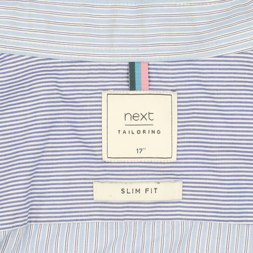 Next Men's Blue Slim Fit Button-Up Shirt 17