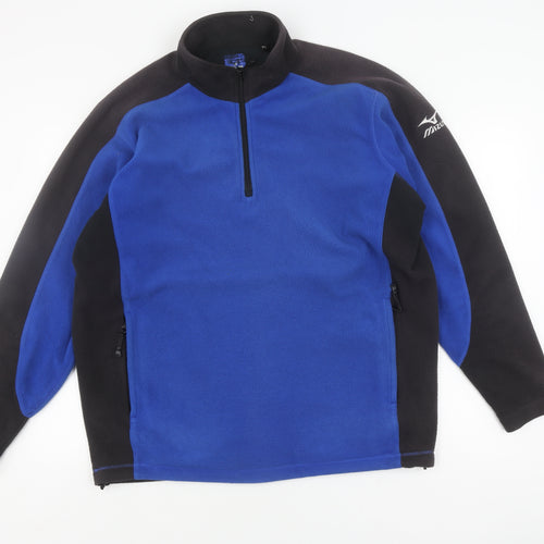 Mizuno Men's Blue Fleece Windproof Pullover XL