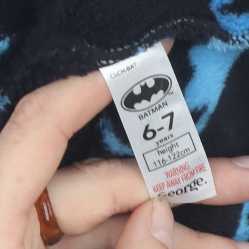 George Batman Boys Pyjama Top 6-7 Years Black Blue Fleece