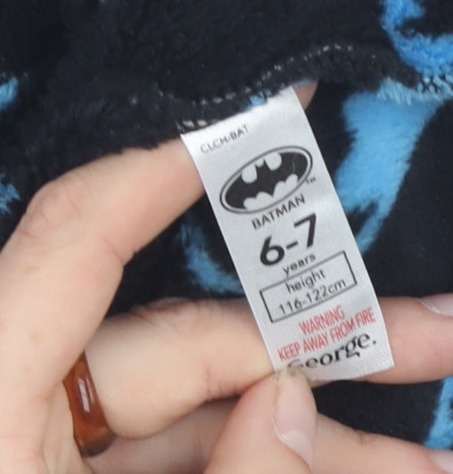 George Batman Boys Pyjama Top 6-7 Years Black Blue Fleece
