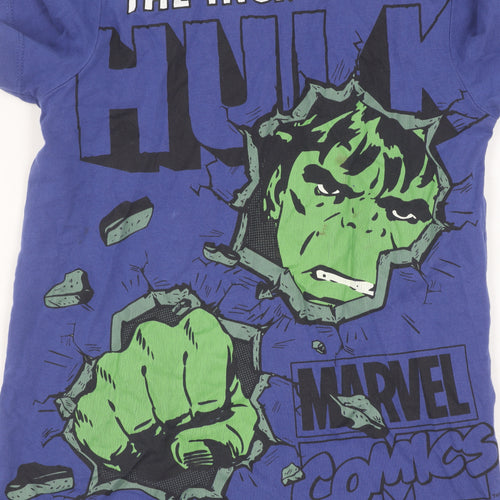 Marvel Boys Blue Hulk T-Shirt 4-5 Years Short Sleeve
