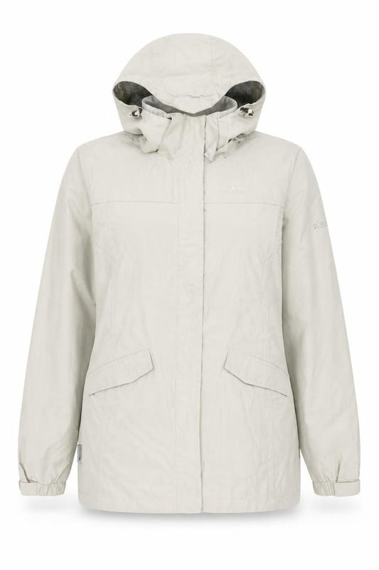 Front view of Trespass unisex beige windbreaker jacket l