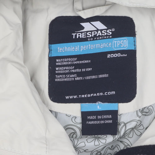 Trespass Unisex Beige Windbreaker Jacket L