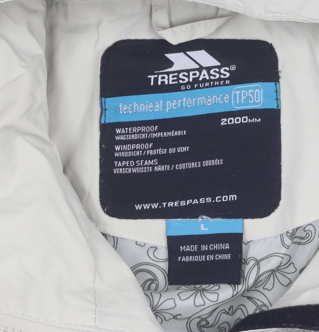 Trespass Unisex Beige Windbreaker Jacket L